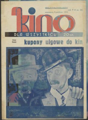 KINO DLA WSZYSTKICH magazine side cover Issue 35  1933