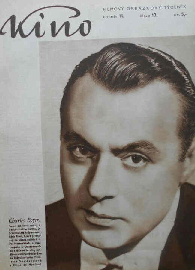 KINO (Czech) magazine side cover Issue 12   1947