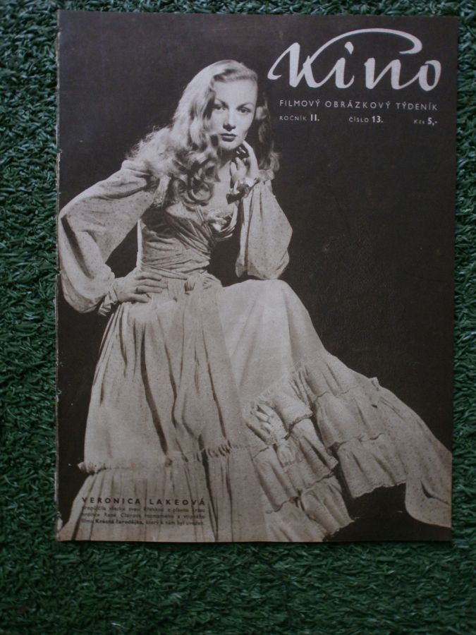 KINO (Czech) magazine side cover Issue 13   1947