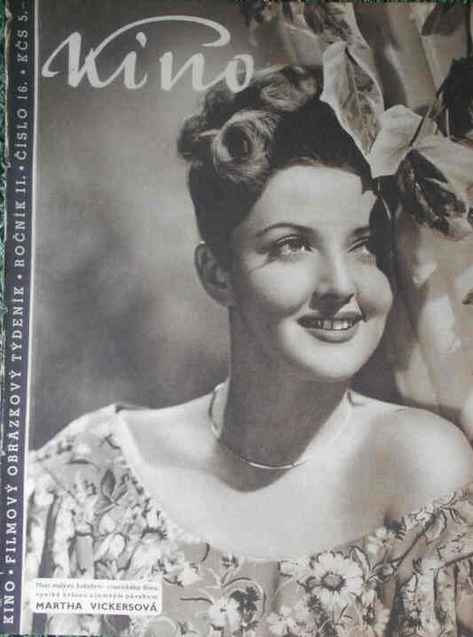 KINO (Czech) magazine side cover Issue 16   1947