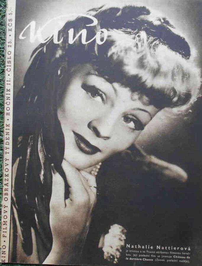 KINO (Czech) magazine side cover Issue 25   1947