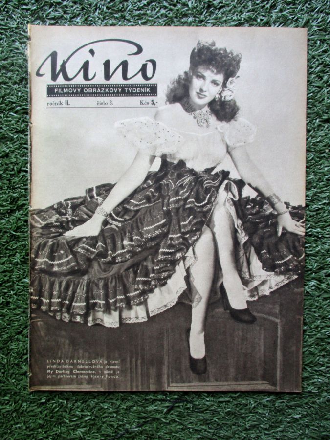 KINO (Czech) magazine side cover Issue 3   1947