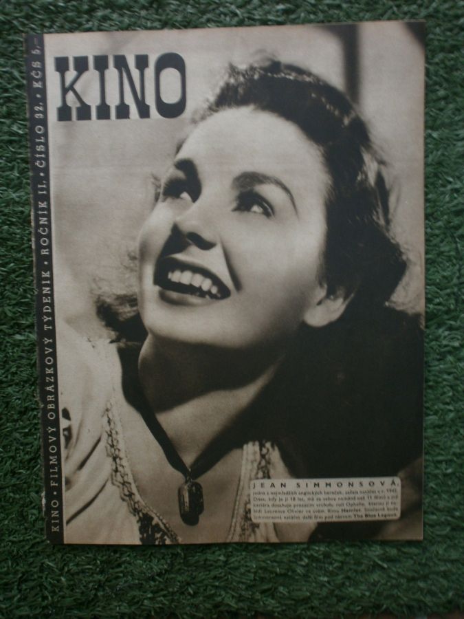 KINO (Czech) magazine side cover Issue 32   1947