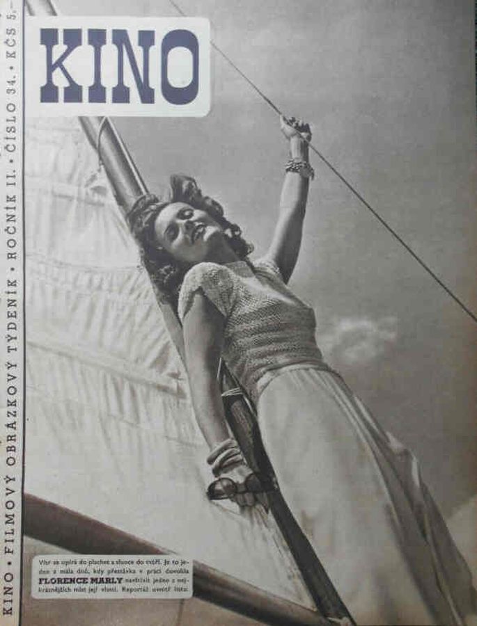 KINO (Czech) magazine side cover Issue 34   1947