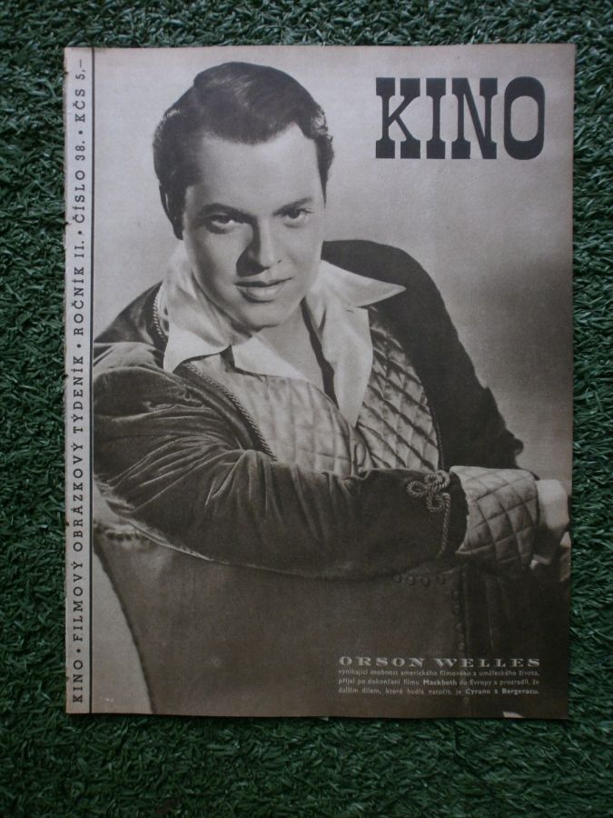 KINO (Czech) magazine side cover Issue 38   1947