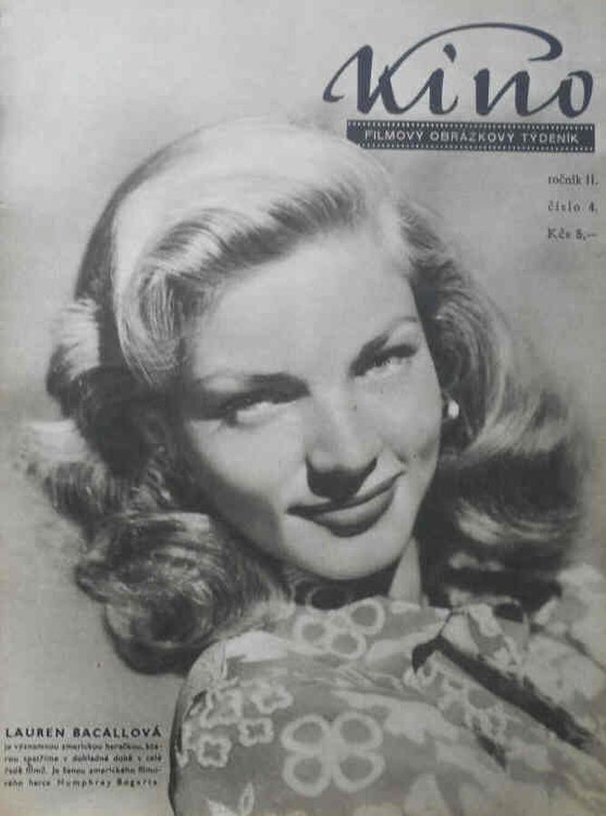 KINO (Czech) magazine side cover Issue 4   1947