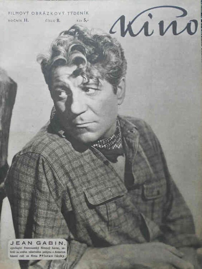 KINO (Czech) magazine side cover Issue 8   1947