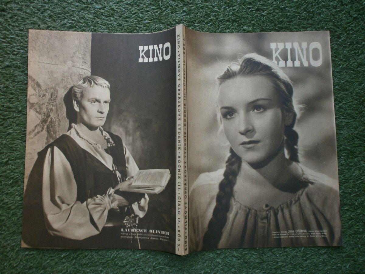KINO (Czech) magazine side cover Issue 15   1948