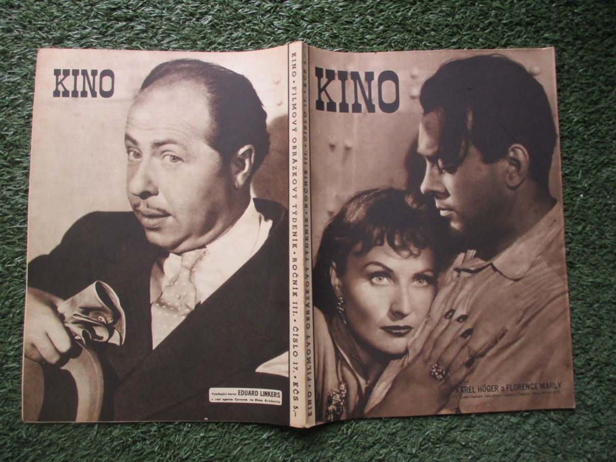 KINO (Czech) magazine side cover Issue 17   1948