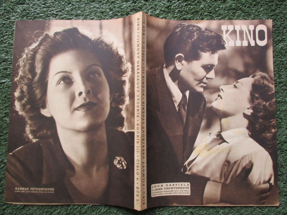 KINO (Czech) magazine side cover Issue 4   1948