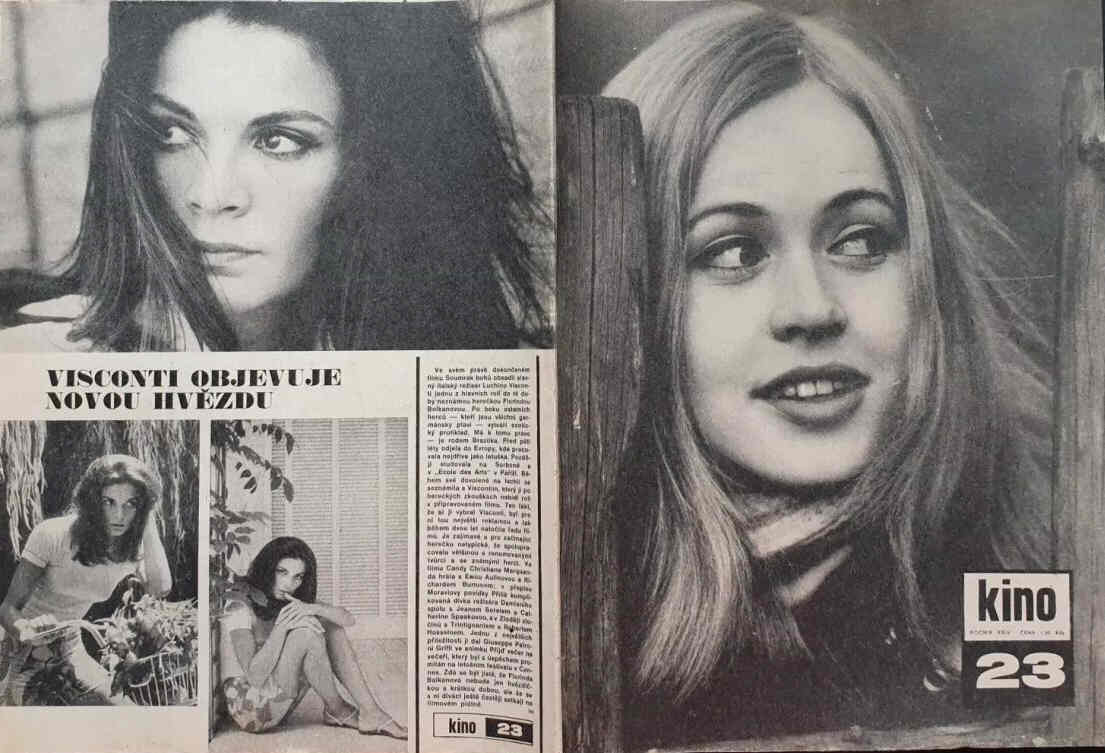 KINO (Czech) magazine side cover Issue 23  November 1969