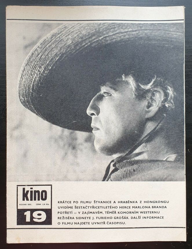 KINO (Czech) magazine side cover Issue 19   1970