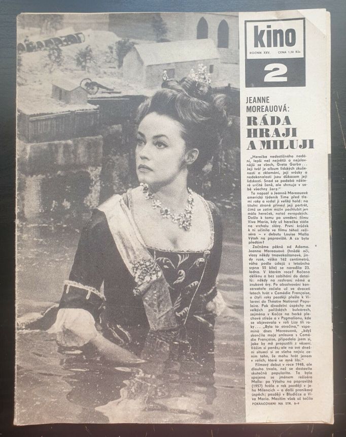 KINO (Czech) magazine side cover Issue 2   1970