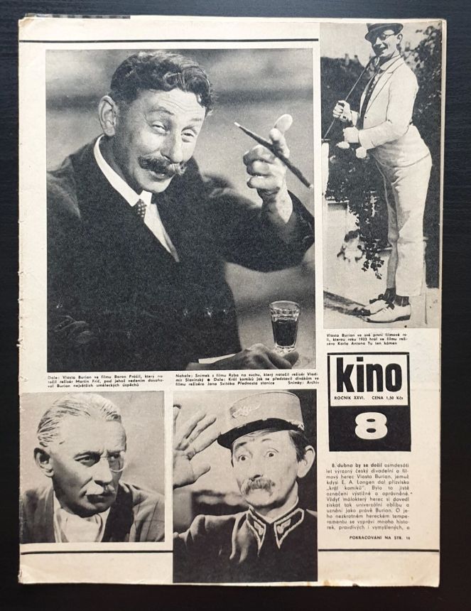 KINO (Czech) magazine side cover Issue 8   1971