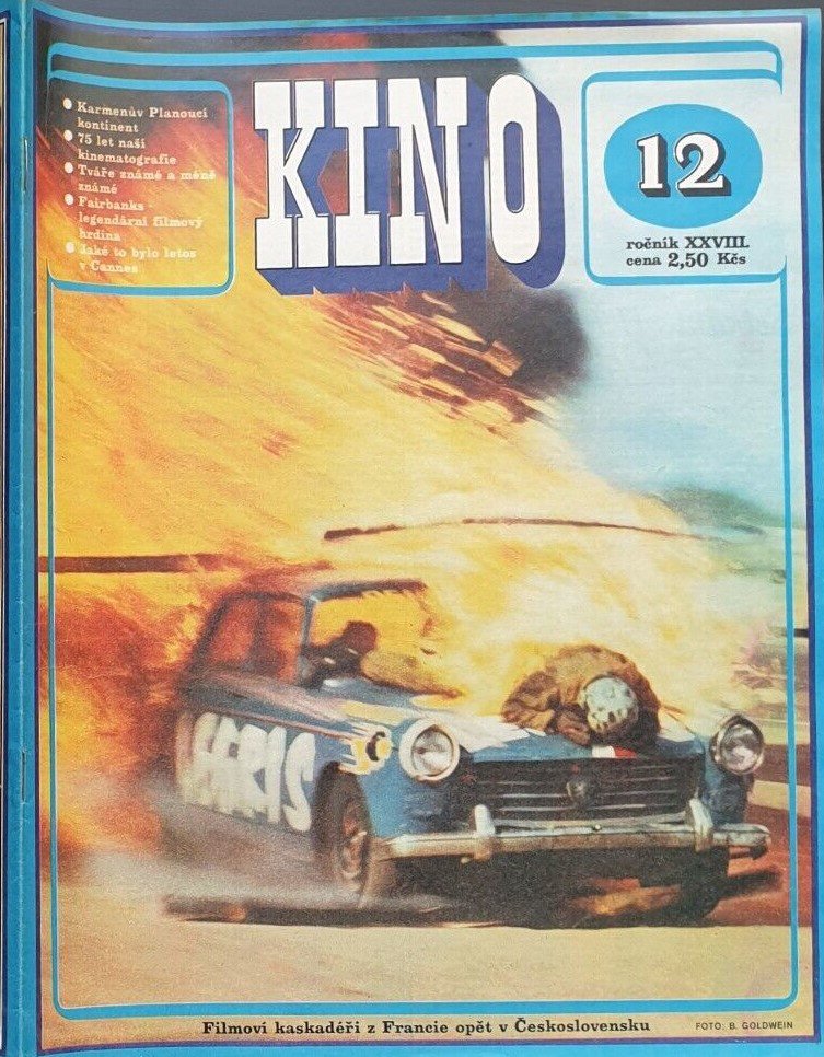 KINO (Czech) magazine side cover Issue 12   1973