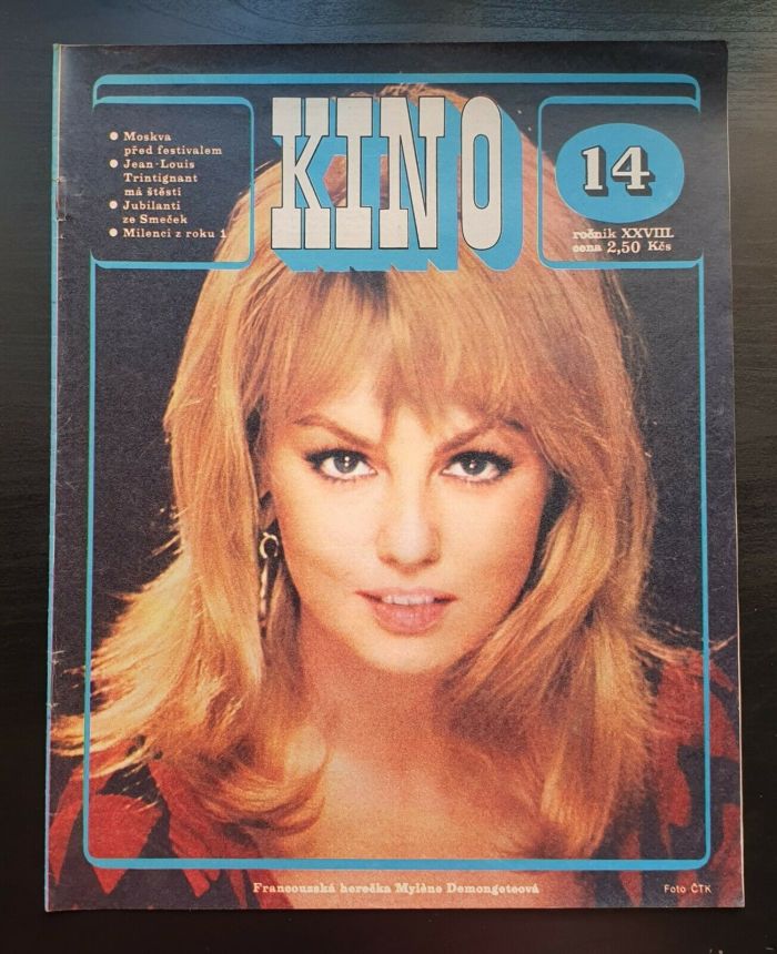 KINO (Czech) magazine side cover Issue 14   1973