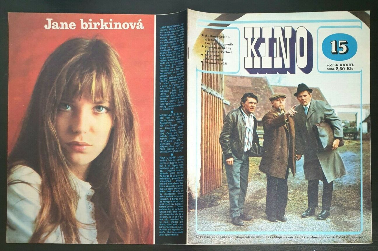 KINO (Czech) magazine side cover Issue 15   1973