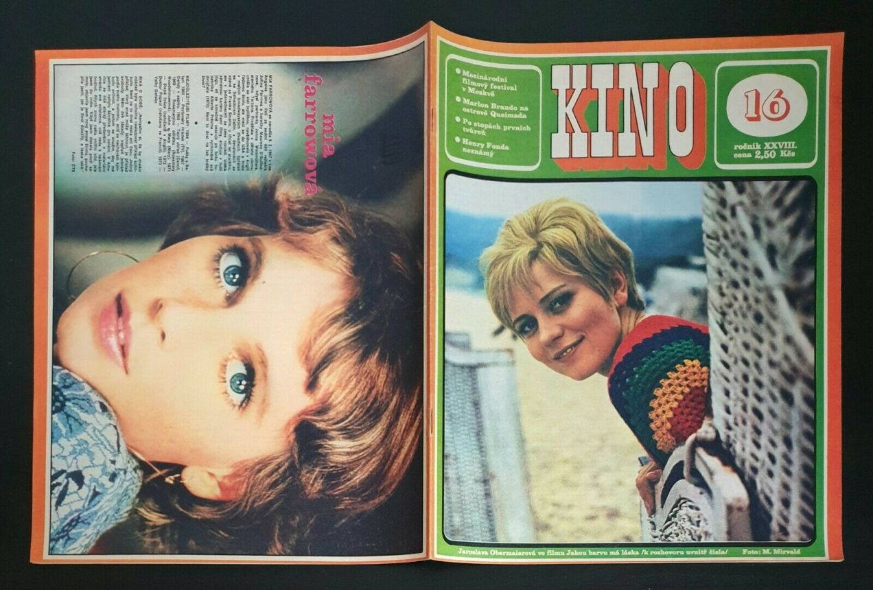 KINO (Czech) magazine side cover Issue 16   1973