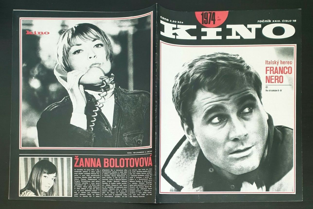 KINO (Czech) magazine side cover Issue 18   1974