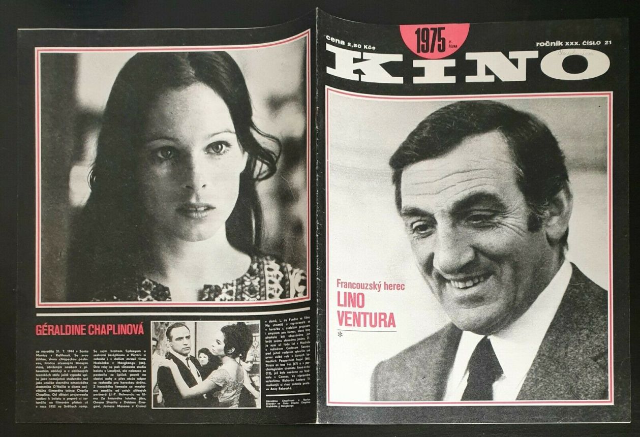 KINO (Czech) magazine side cover Issue 21   1975