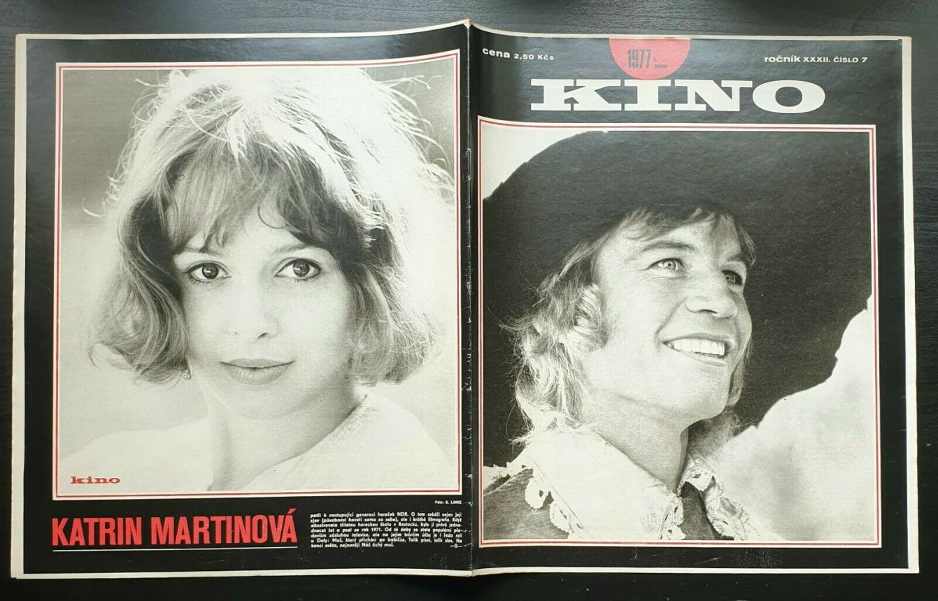 KINO (Czech) magazine side cover Issue 7   1977