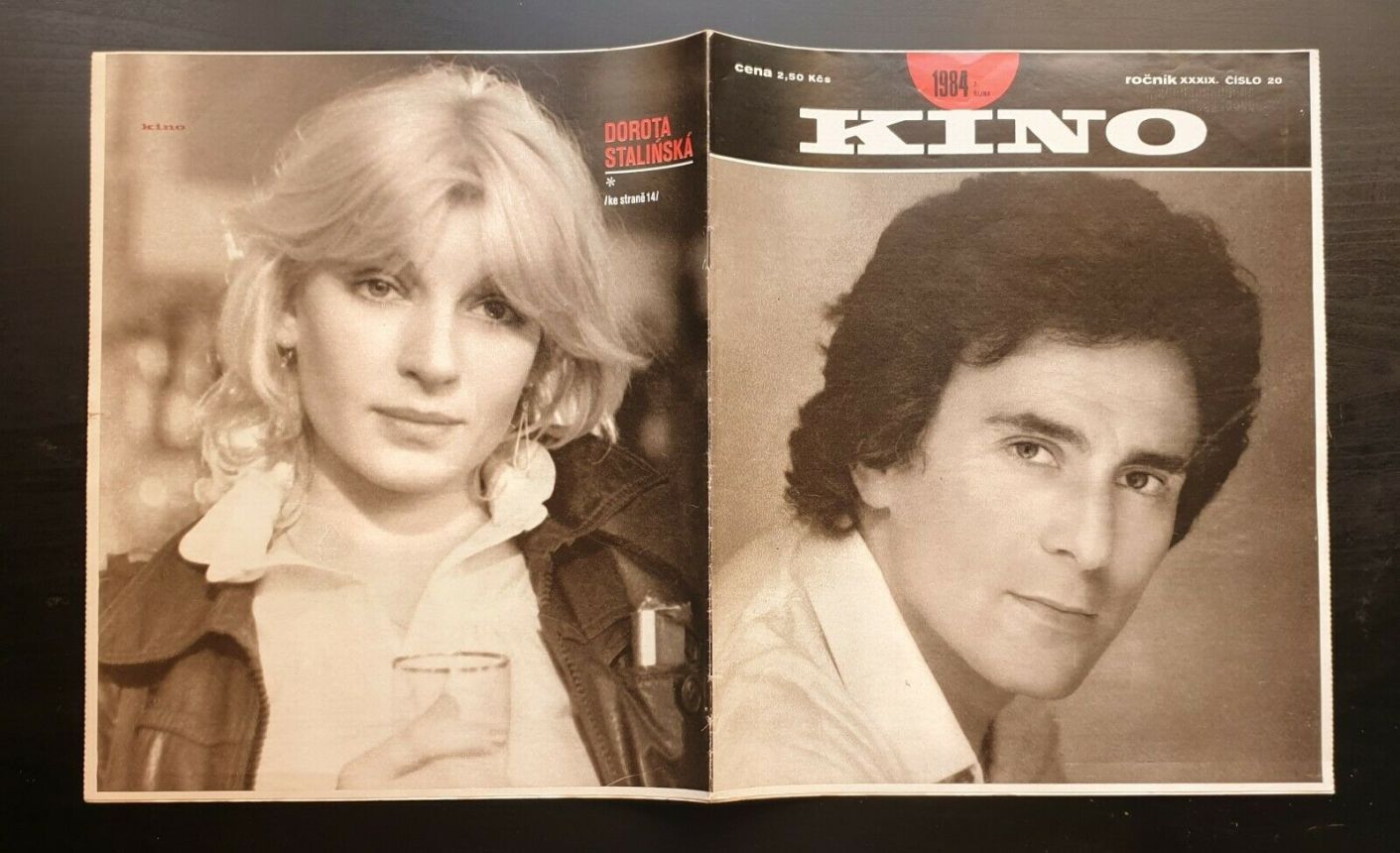 KINO (Czech) magazine side cover Issue 20   1984