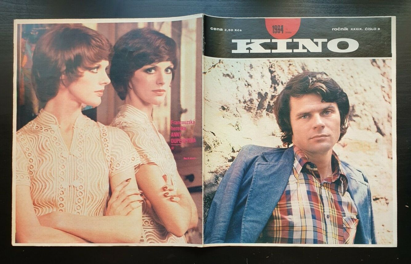 KINO (Czech) magazine side cover Issue 8   1984