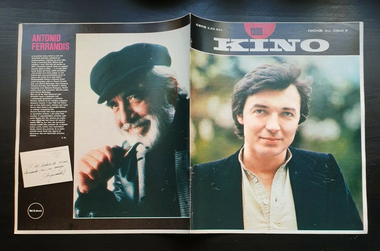 KINO (Czech) magazine side cover Issue 8   1986