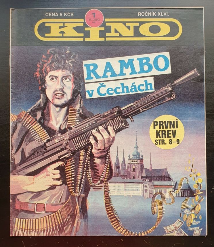 KINO (Czech) magazine side cover Issue 1   1991