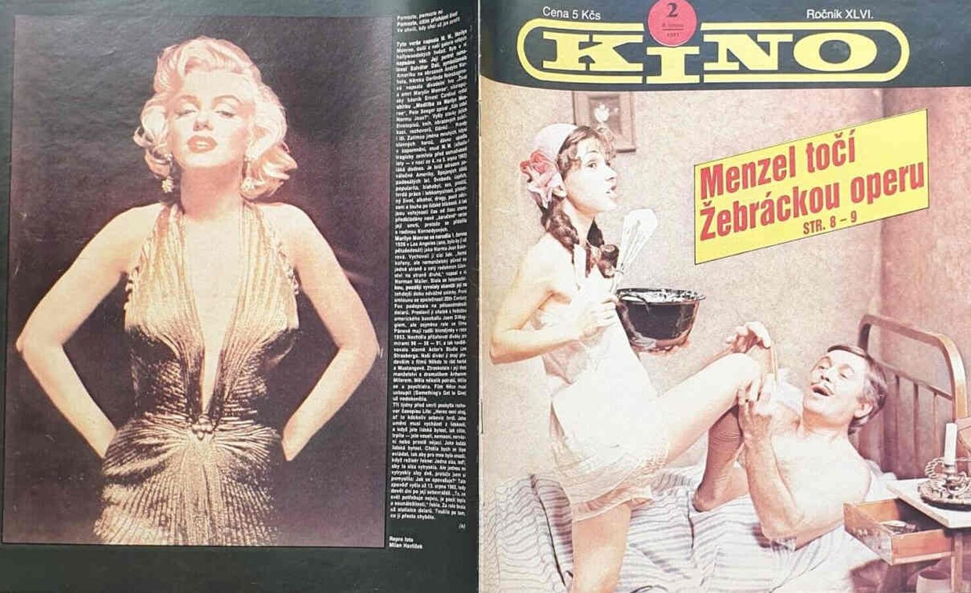 KINO (Czech) magazine side cover Issue 2   1991