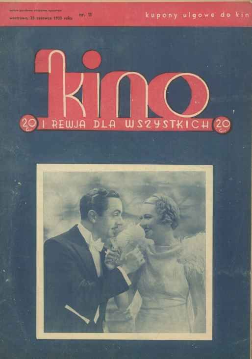 KINO DLA WSZYSTKICH magazine side cover Issue 11 25 June 1935