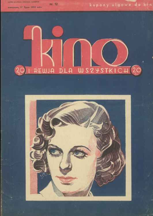 KINO DLA WSZYSTKICH magazine side cover Issue 12 10 July 1935