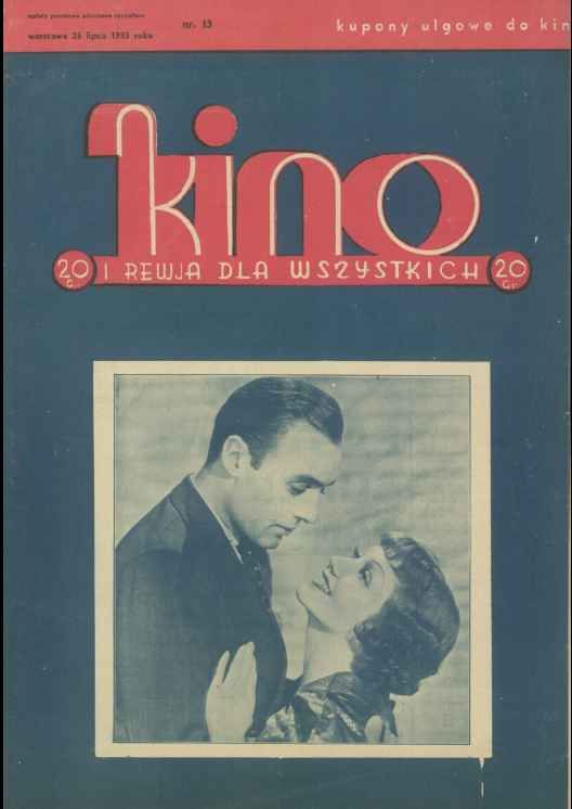 KINO DLA WSZYSTKICH magazine side cover Issue 13 25 July 1935