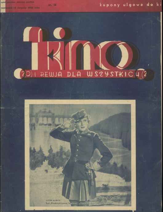 KINO DLA WSZYSTKICH magazine side cover Issue 14 15 August 1935