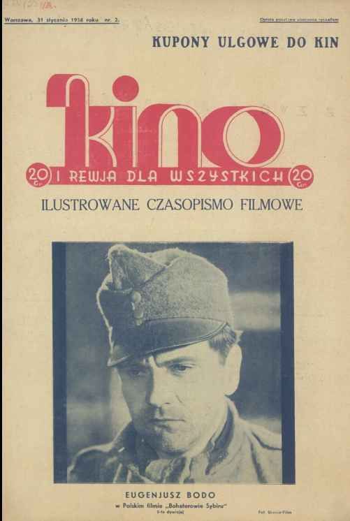 KINO DLA WSZYSTKICH magazine side cover Issue 2 31 January 1936