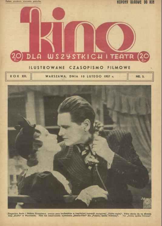 KINO DLA WSZYSTKICH magazine side cover Issue 3 10 February 1937