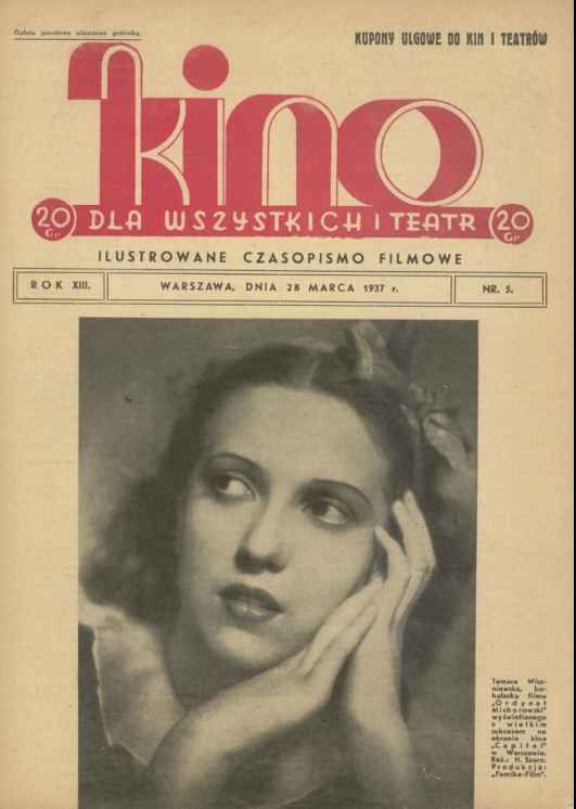 KINO DLA WSZYSTKICH magazine side cover Issue 5 28 March 1937