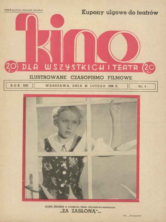 KINO DLA WSZYSTKICH magazine side cover Issue 4 25 February 1938