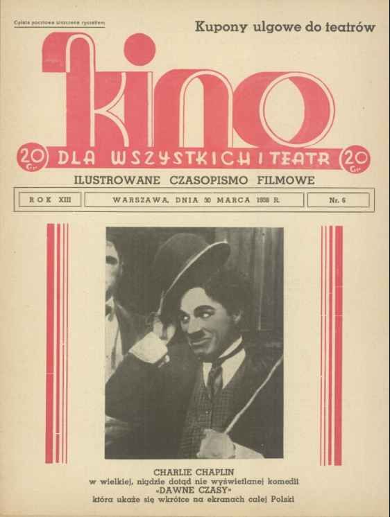 KINO DLA WSZYSTKICH magazine side cover Issue 6 30 March 1938