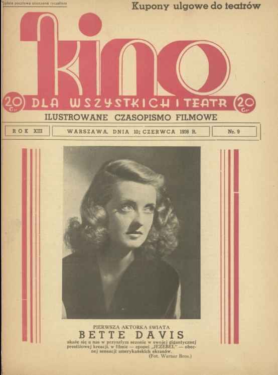 KINO DLA WSZYSTKICH magazine side cover Issue 9 10 June 1938