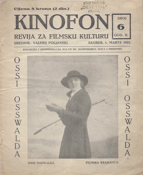 KINOFON magazine side cover Issue 6   1922