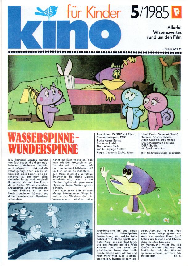 KINO FUR KINDER magazine side cover  February 1985