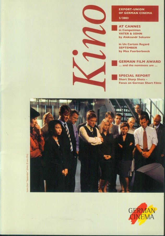 KINO-GERMAN CINEMA magazine side cover Issue 2   2003