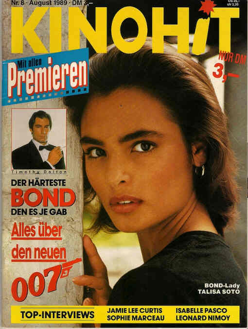 KINOHIT magazine side cover August 1989