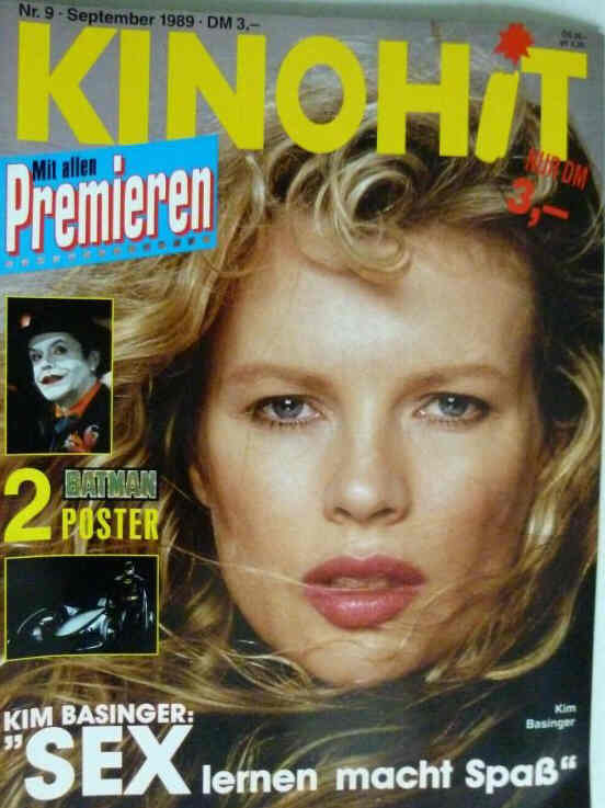KINOHIT magazine side cover September 1989
