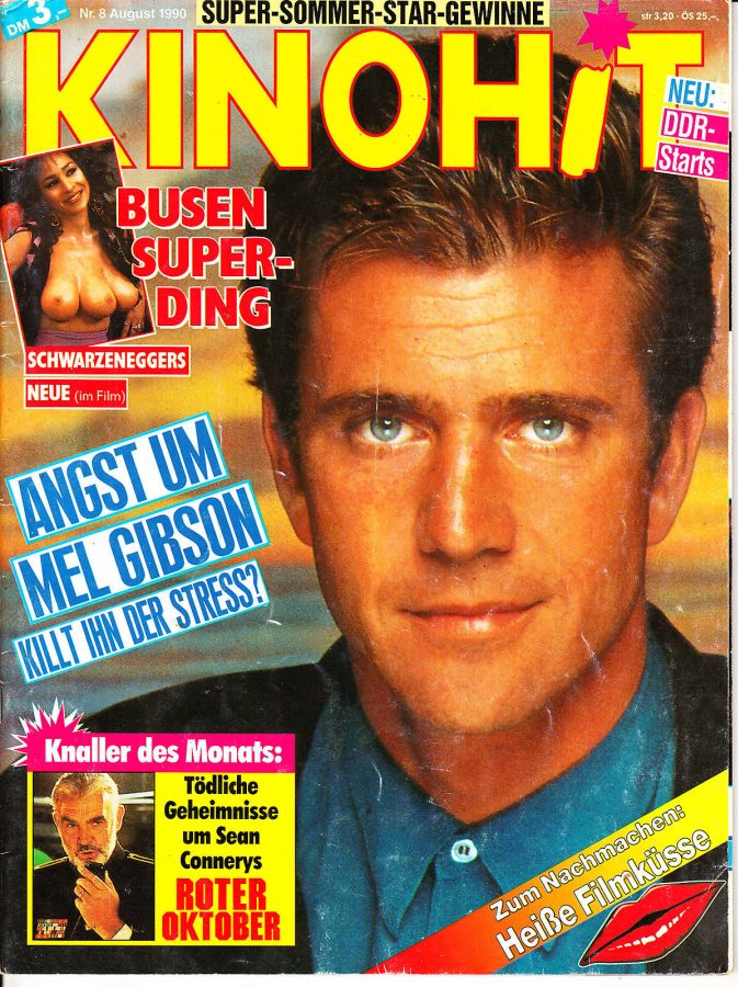 KINOHIT magazine side cover August 1990
