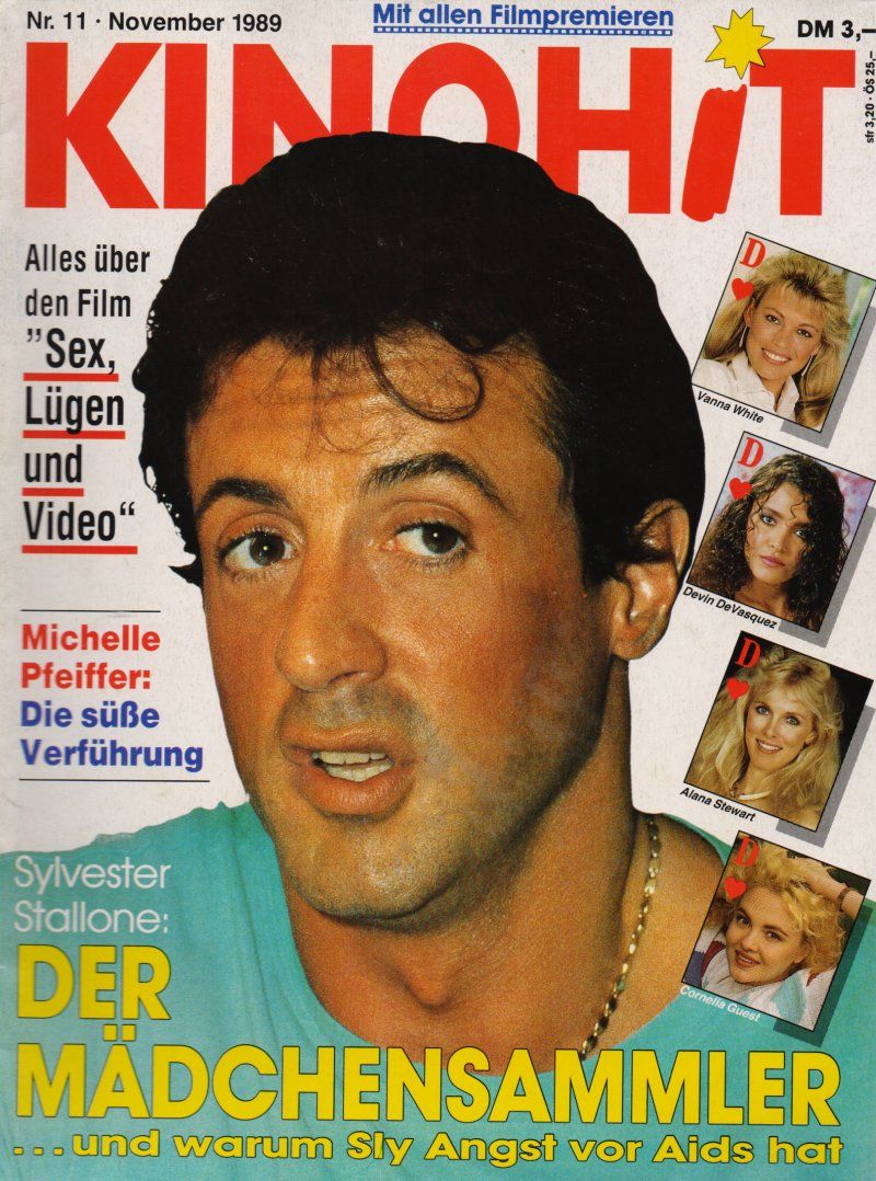 KINOHIT magazine side cover November 1989