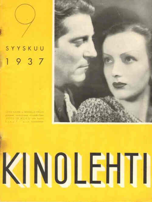 KINOLEHTI magazine side cover Issue 9  1937