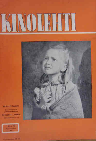 KINOLEHTI magazine side cover Issue 4  1954
