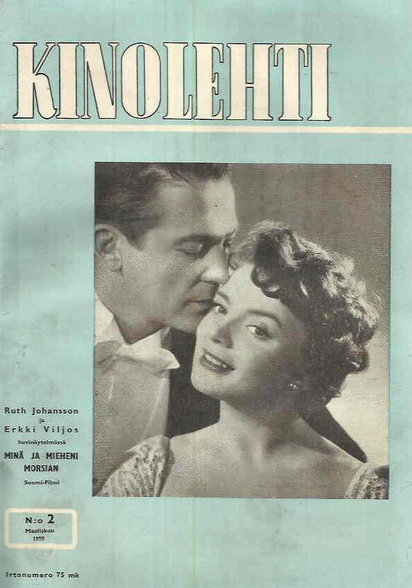 KINOLEHTI magazine side cover Issue 2  1955